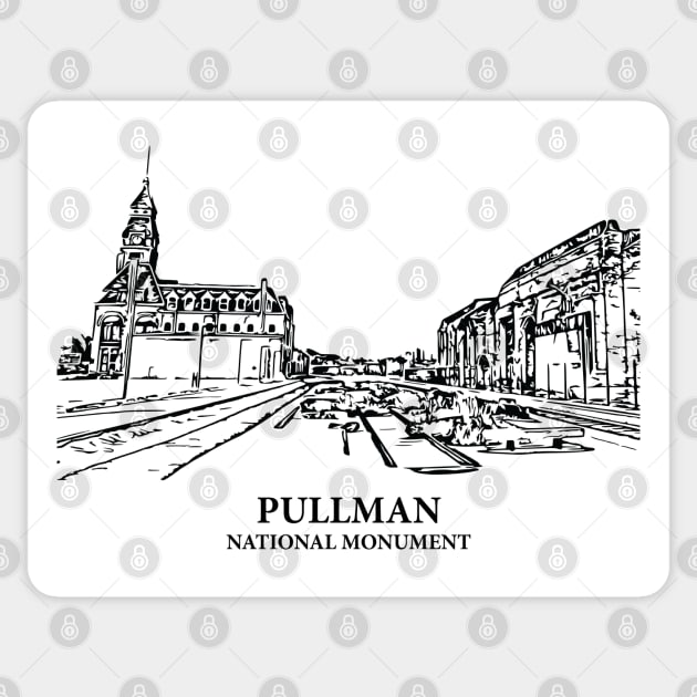 Pullman National Monument Sticker by Lakeric